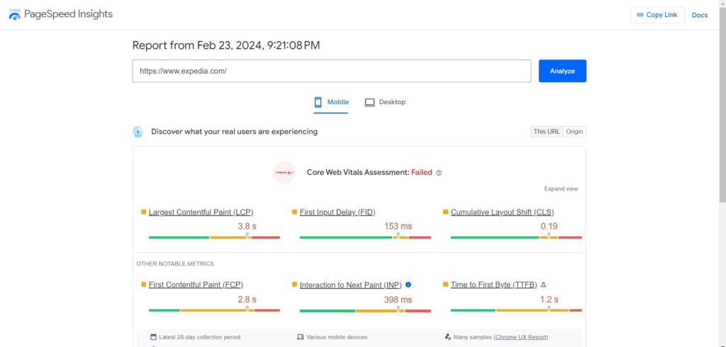 Google Page Speed Insight
